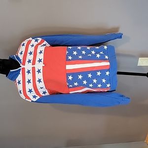 CHUBBIES sweatshirt Men's size m. Red white and blue. Quarter zip